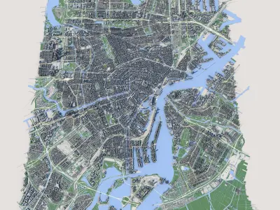 Amsterdam City Netherlands 3D model