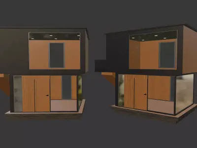 Exterior Modern small house 3D model