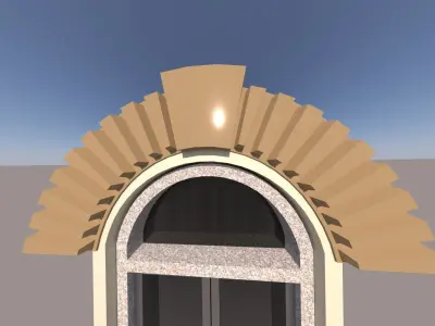 Window frame with contemporary design 3D model