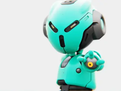 TOON DROID MEGALON RIGGED 3D model
