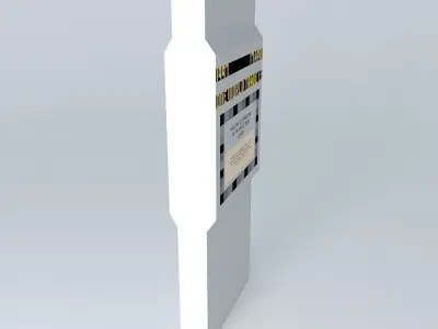 Simple sign with plaque Free 3D model