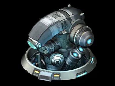 Spacecraft - Ground Objects 01 3D model