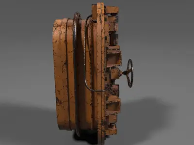 Painted Industrial Door  3D model purchase