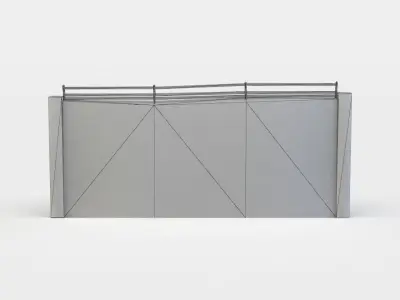 Masonry wall Low-poly 3D model