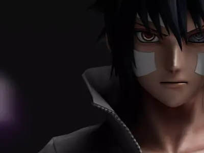 Sasuke Uchiha Anime Low-poly 3D model