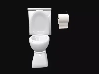 Toilet Low-poly 3D model