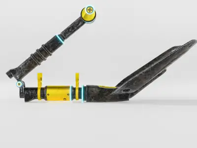 Sci-Fi Shovel Low-poly 3D model