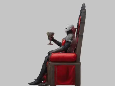 3D Model of a Sci-fi Vampire Low-poly 3D model