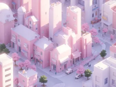 pink city 3D model