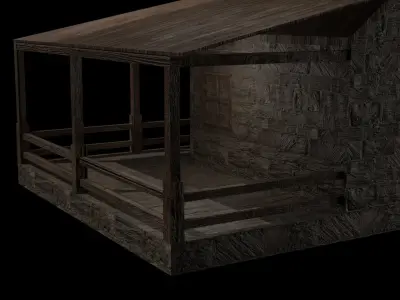 STONE HOUSE Free low-poly 3D model purchase