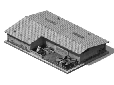 Resource recycling center 3D model