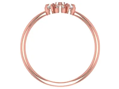 Solitaire Women Light Weight Flower Band Ring 3D print model purchase