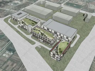 Entrepreneurship Incubation Industrial Park 3D model