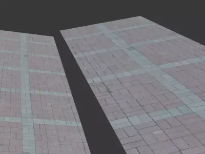  Pavement Tiles Scan Low-poly 3D model