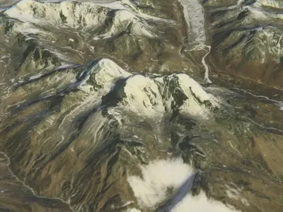 Mount Everest Low-poly 3D model