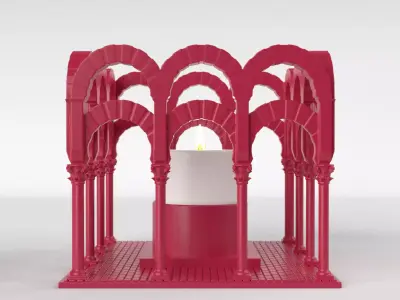 Arches Votive candle Holder 3D print model