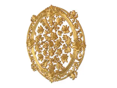 Classic oval carved decor ornament 18 3D print model purchase