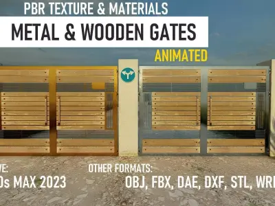 Metall Gates x2 3D model