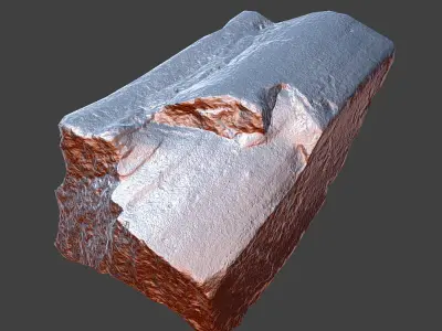 Cinder Debris Low-poly 3D model