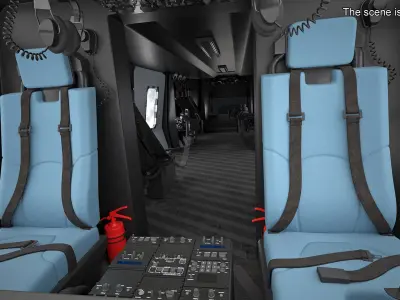  Naval Transport Helicopter Light Grey with Interior Rigged 