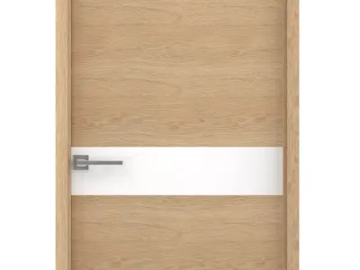 Door-021 wooden door with stripe 3D model