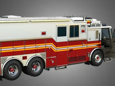Ferrara Fire Apparatus - FDNY Ultra Heavy Rescue 3D model