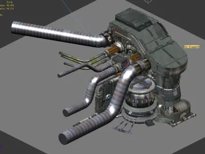 Machinery - Interior Wall 04 3D model
