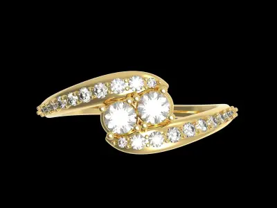 light weight 3mm gems ring 3D print model