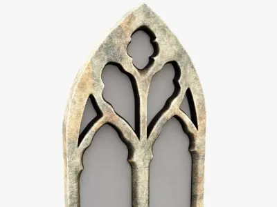 Medieval window Low-poly 3D model