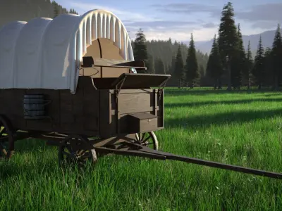 Pine Forest 3d Scene 3D model