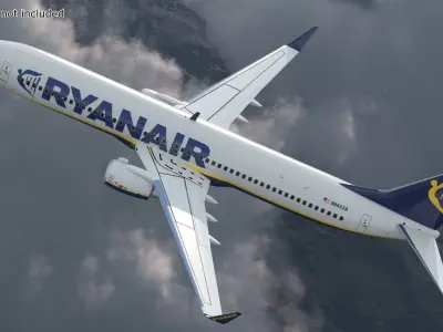  Ryanair Boeing 737-900 with Cabin and Doors 