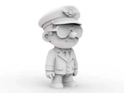 Pilot Character 3D Printable 3D print model