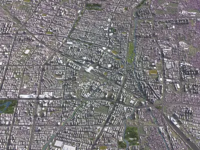 Baoding - 3D City Model Low-poly 3D model
