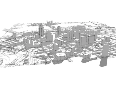 Downtown Cincinnati Ohio 3D model