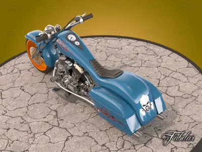 Motorcycle 01 Low-poly 3D model