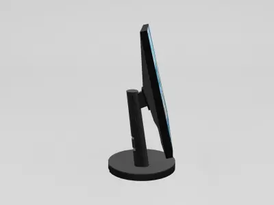 Monitor 3d model with windows Low-poly 3D model