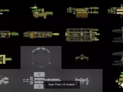 Saar Fleet 3D Model Pack