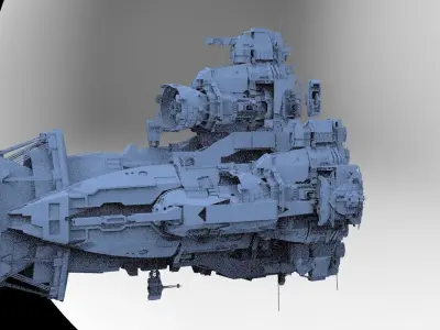 Alien Stargate Ship 5  3D model