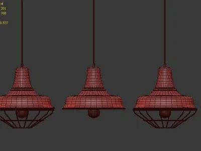 Hanging Lamp 3 IN 1 LOFT HOUSE P-90 P-94 P-93 3D model