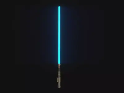 Star Wars Lightsaber 02 Blue - SciFi Character Weapon Low-poly 3D model