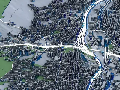 Waterbury Connecticut Brass City Architecture New England  3D model