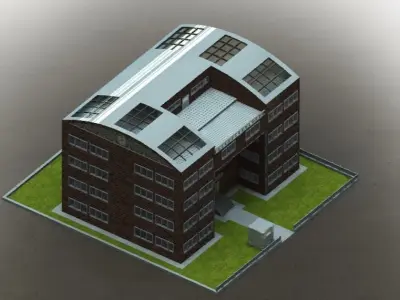 library building Free 3D model