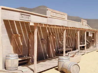 Wild West Town 3D model