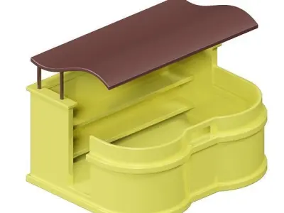 Toddler Cafe Stall Toy 3D model