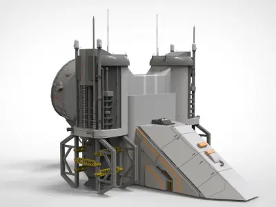 sci-fi radar 3D model