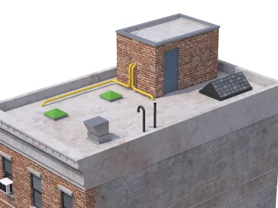 Apartment Building 5 Low-poly 3D model