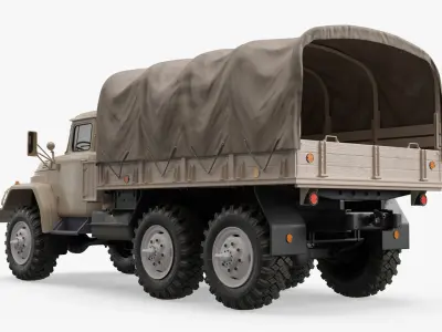  Field Supply Truck with Canvas Cargo Compartment Rigged 