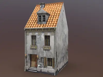 Forgotten House 2 Low-poly 3D model