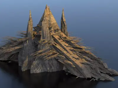 Tefnut Goddess crypt tower 3D model