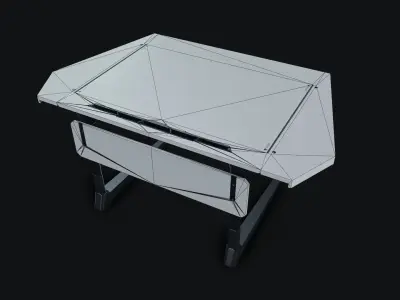 Sci-Fi Desk 02 Low-poly 3D model